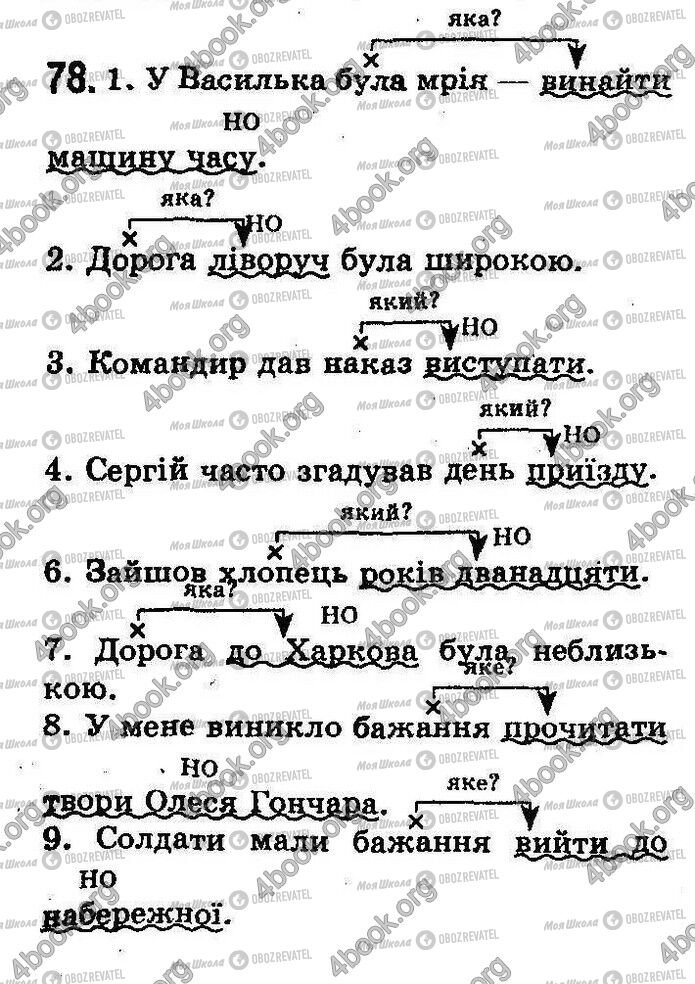 ГДЗ Укр мова 8 класс страница 78